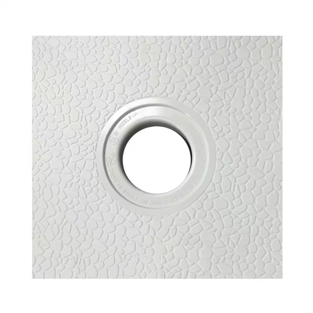 Single Threshold Retrofit Left Drain Shower Pan in White