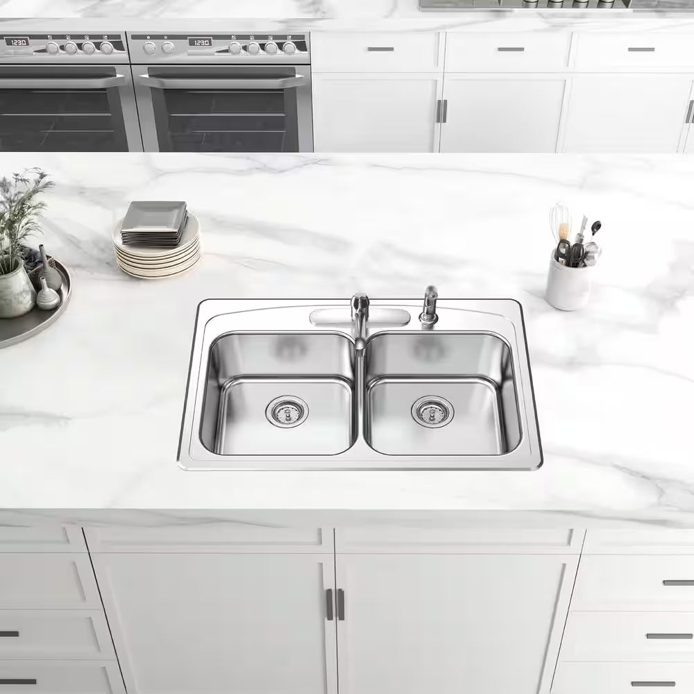 Double Bowl 50/50 Stainless Kitchen Sink