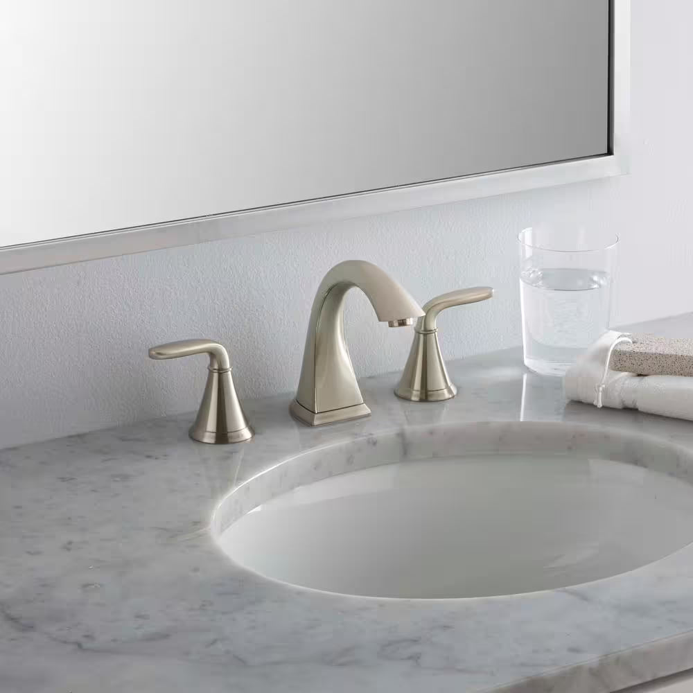 2-Handle Bathroom Faucet in Brushed Nickel