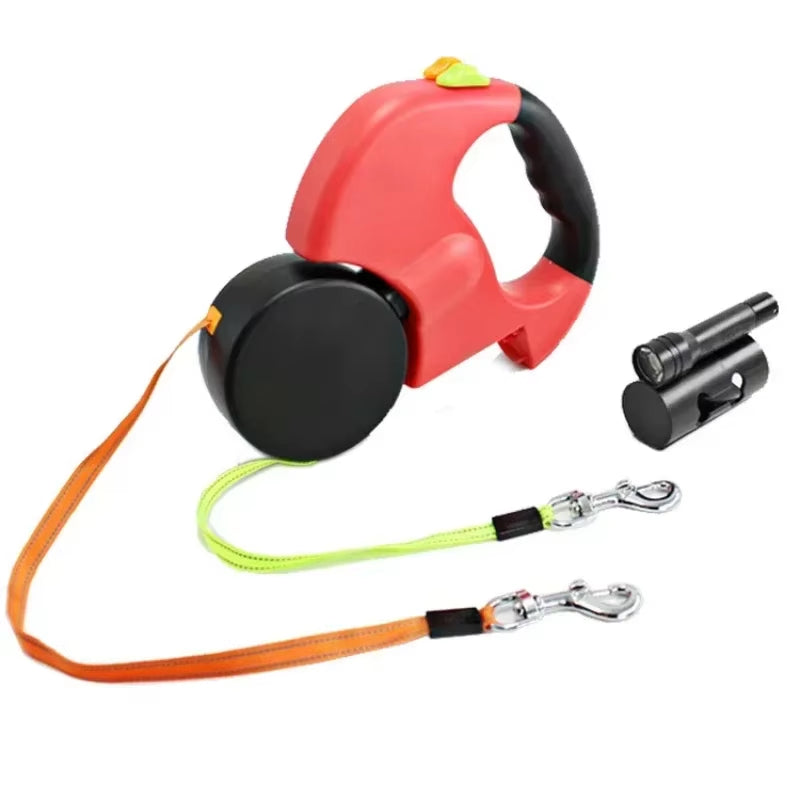 LED Automatic Retractable Traction Dog Leash 