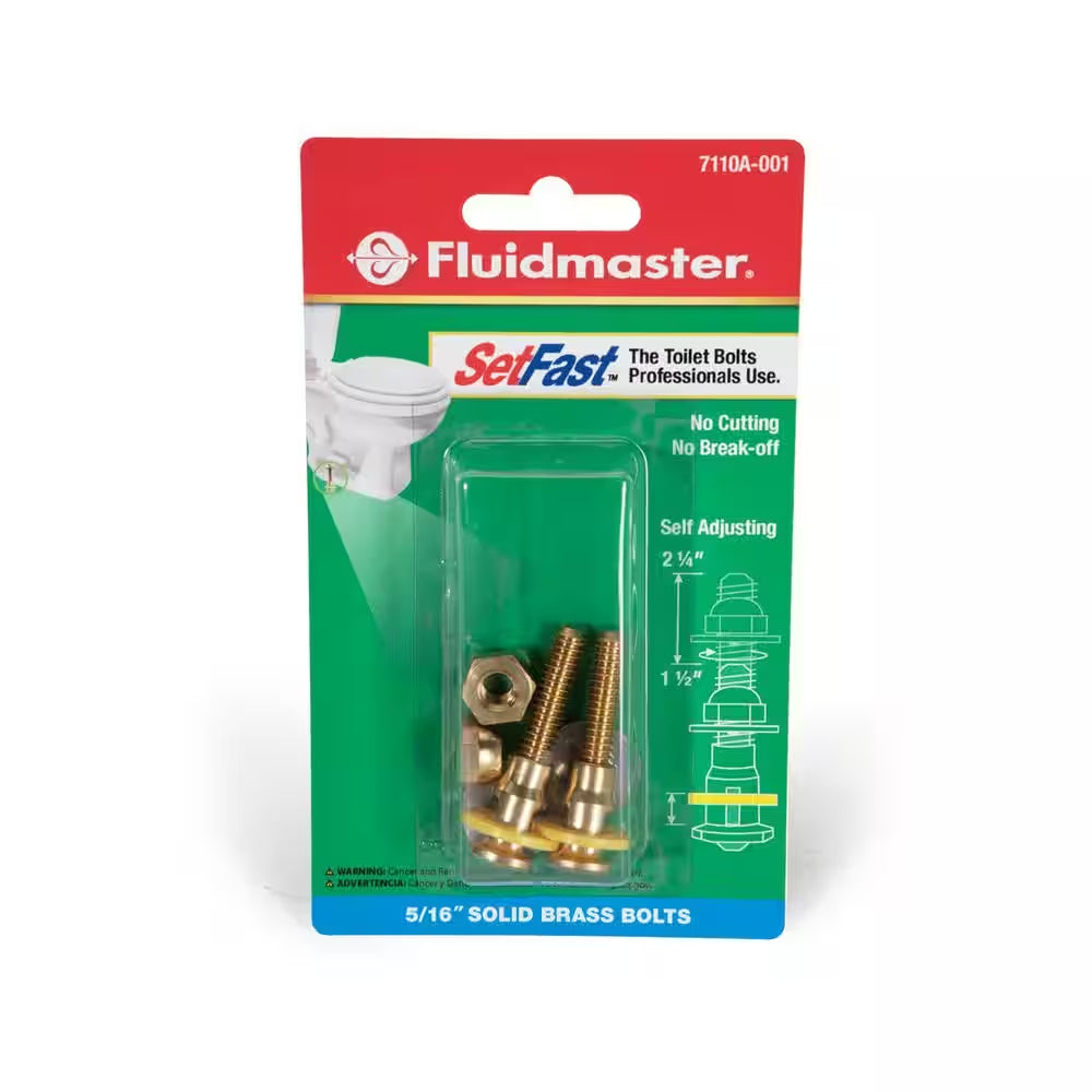 Setfast-No Cut Brass Closet Toilet Bolt Kit