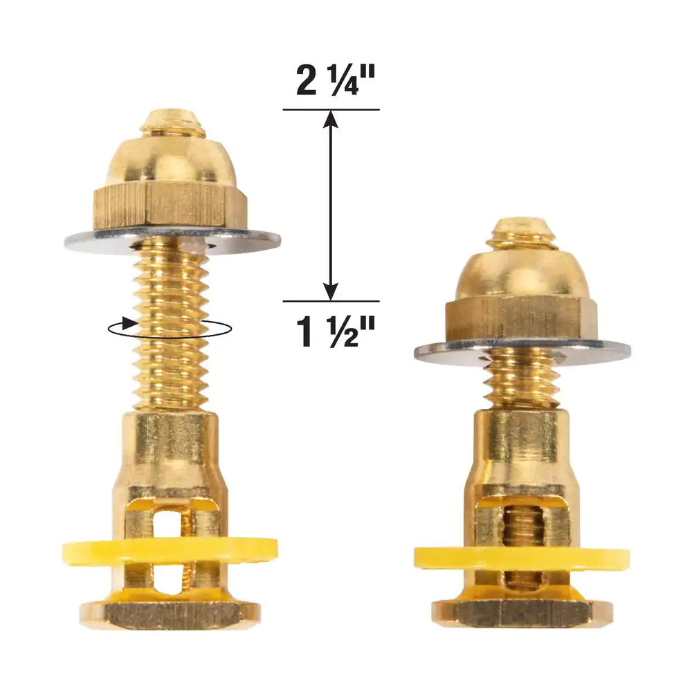 Setfast-No Cut Brass Closet Toilet Bolt Kit