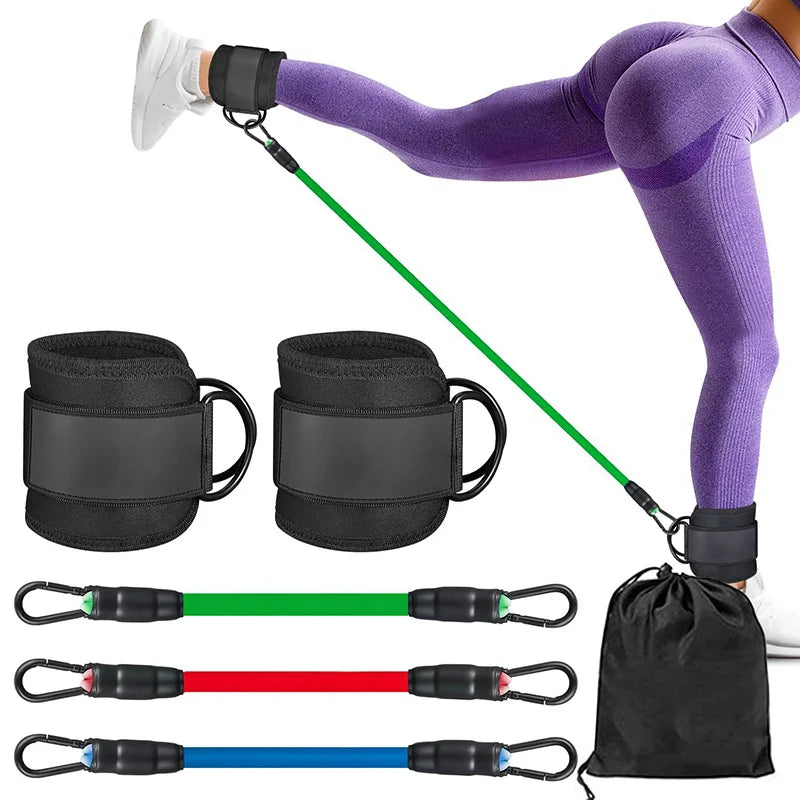 Resistance Bands with Ankle Strap 