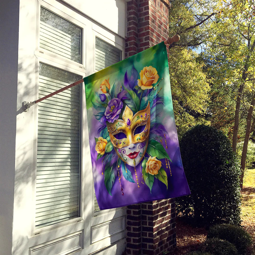 Mask Mardi Gras House Flag