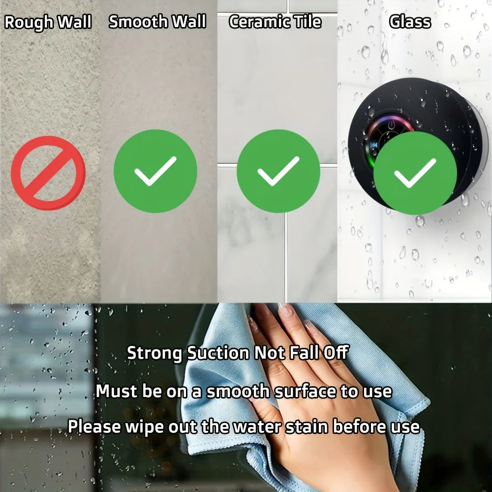 Bathroom Waterproof Wireless Bluetooth Speaker 