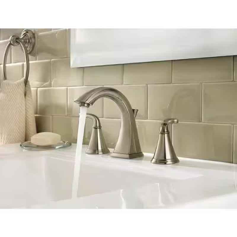 2-Handle Bathroom Faucet in Brushed Nickel