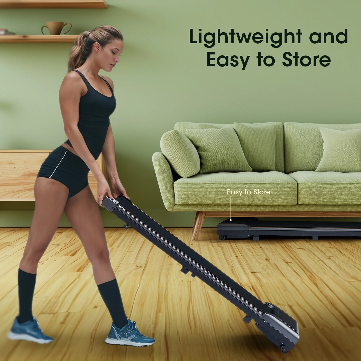 Light Weight Walking Pad Treadmill with Remote Control 