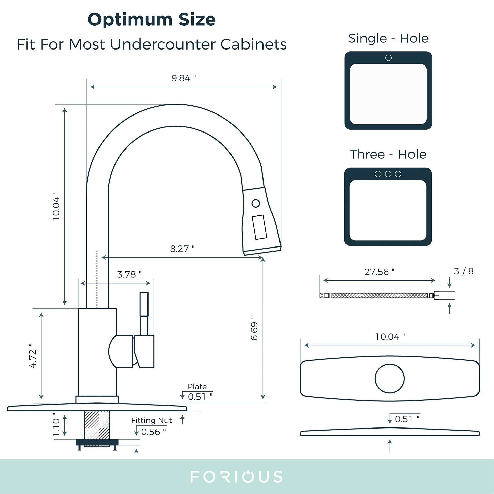 Brushed Nickel Kitchen Sink Faucet w/ Pull Down Sprayer 